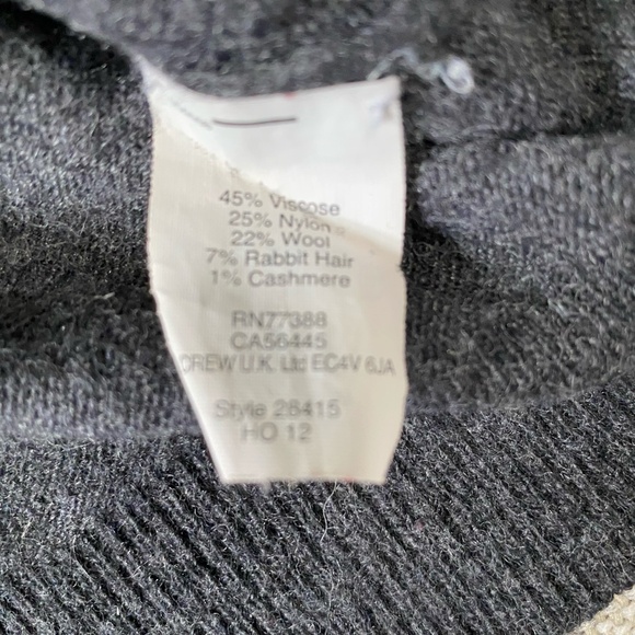 J.Crew Womens Grey Wool Blend French Bulldog Crewneck Sweater- Sz-S/M - Picture 11 of 16